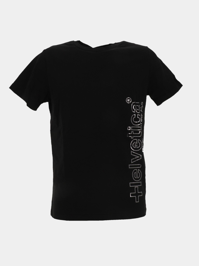 T-shirt hunter noir homme - Helvetica