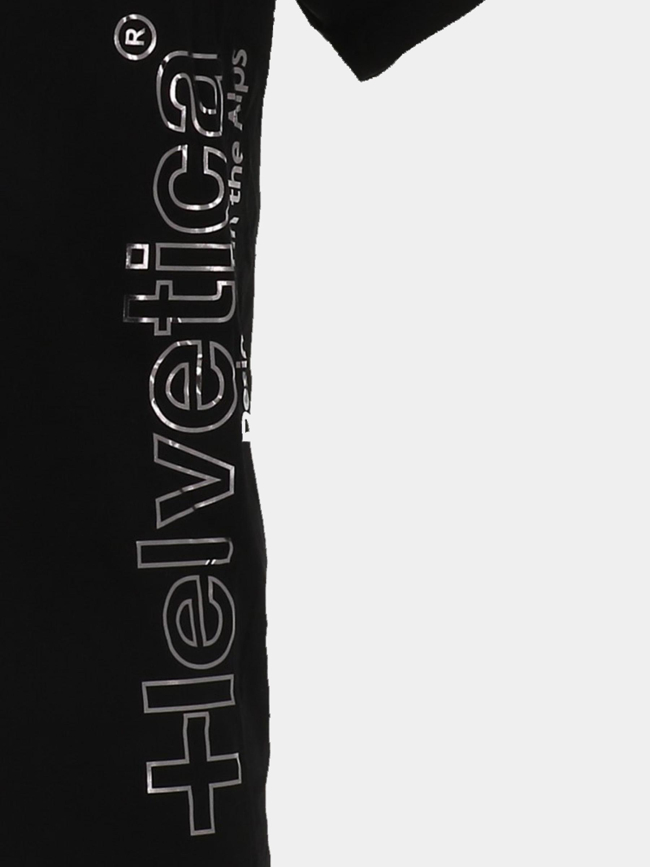 T-shirt hunter noir homme - Helvetica