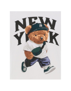 T- shirt bambo new york blanc enfant - Le Temps Des Cerises