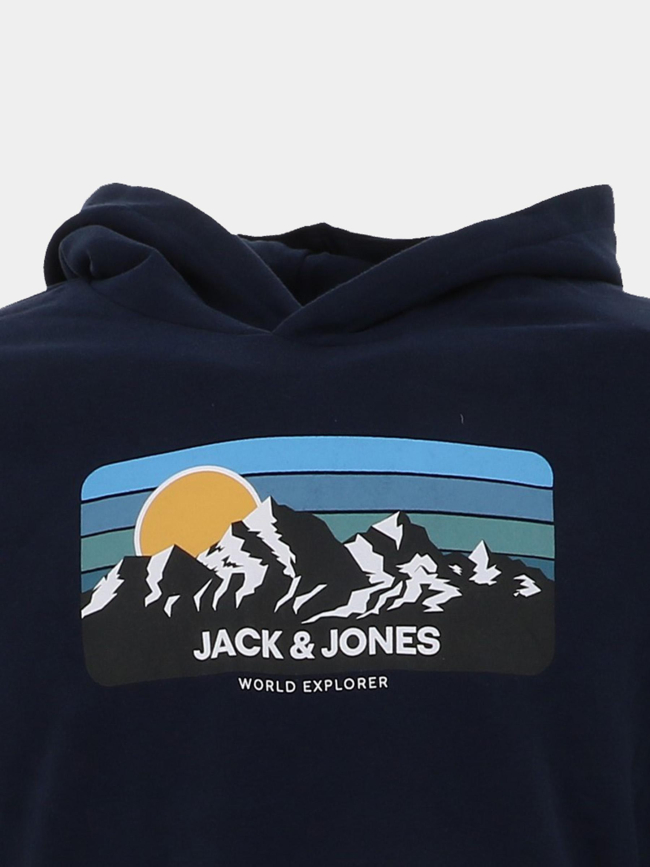 Sweat à capuche jjpeak bleu marine enfant - Jack & Jones