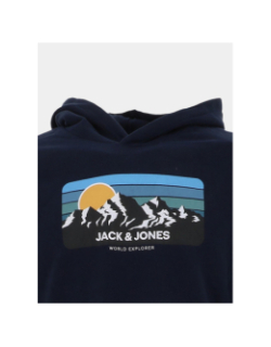 Sweat à capuche jjpeak bleu marine enfant - Jack & Jones