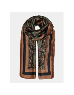 Foulard imprimé brigitte satin marron femme - Only