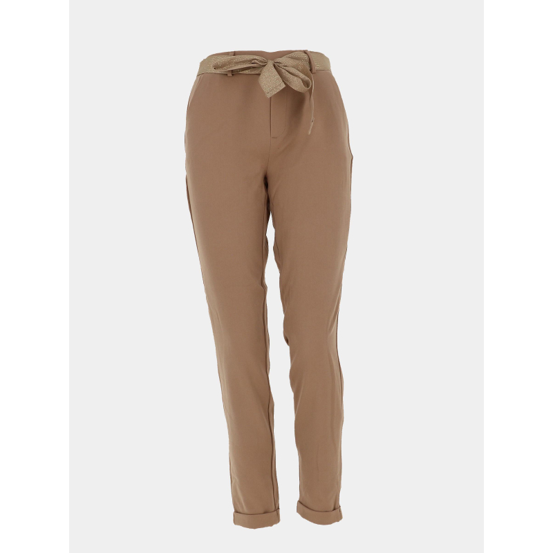 Pantalon loose tapered kaya beige femme - Vero Moda