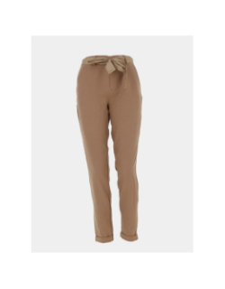 Pantalon loose tapered kaya beige femme - Vero Moda