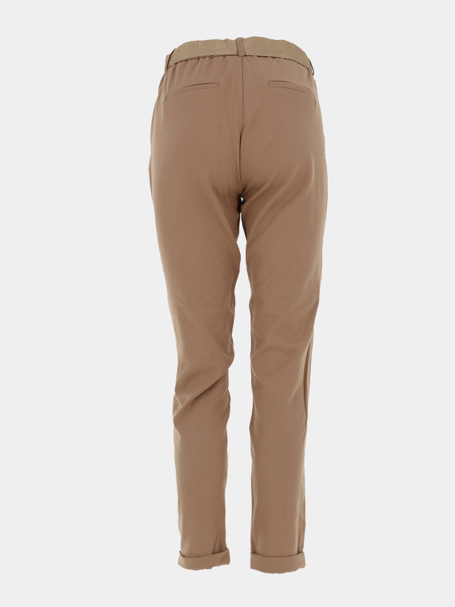 Pantalon loose tapered kaya beige femme - Vero Moda