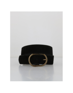 Ceinture en suède cuir laura noir femme - Pieces