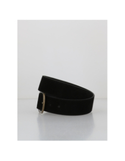 Ceinture en suède cuir laura noir femme - Pieces