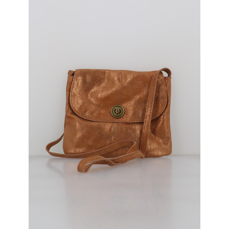 Sac bandoulière pctotally large marron femme - Pieces