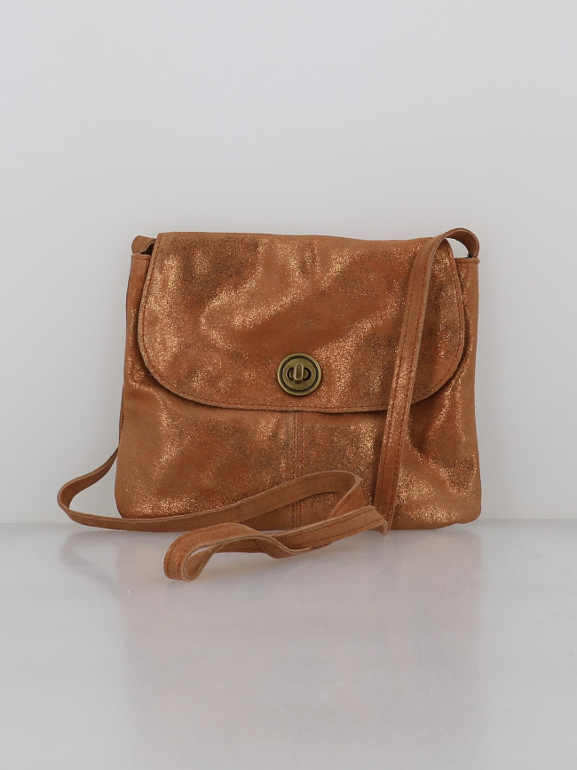 Sac bandoulière pctotally large marron femme - Pieces