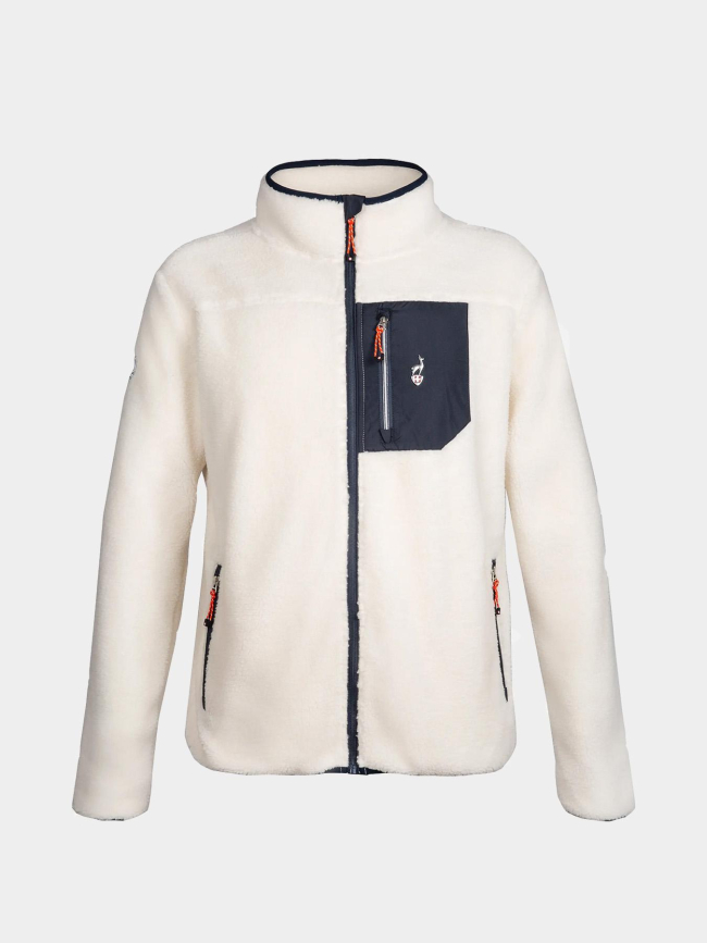 Veste polaire sherpa sikou blanc bleu marine homme - Aulp