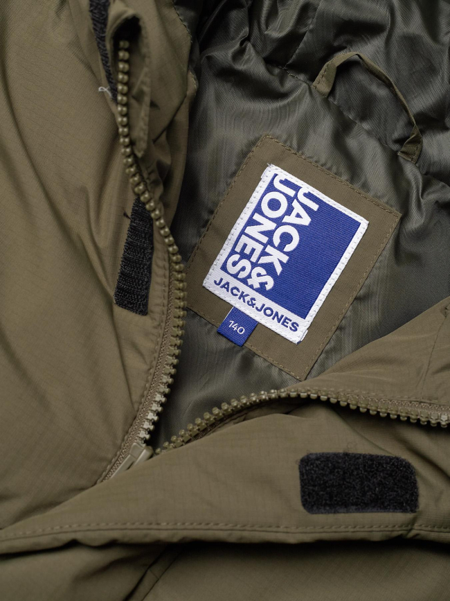 Doudoune world puffer kaki garçon - Jack & Jones