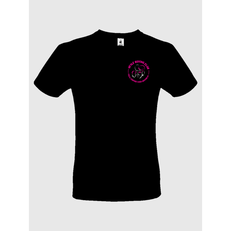 T-shirt Veyle boxing club sérigraphie coeur - Noir Rose Kick