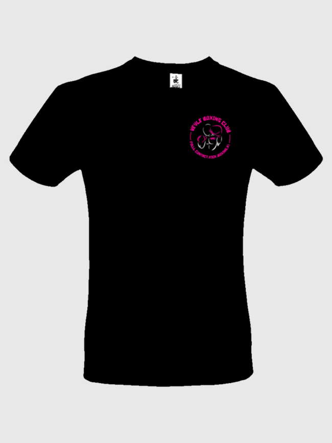 T-shirt Veyle boxing club sérigraphie coeur - Noir Rose Kick