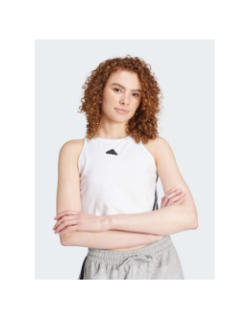 Débardeur crop blanc femme - Adidas