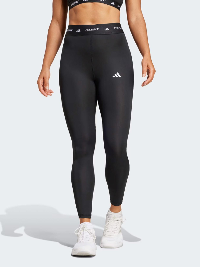 Legging de sport techfit 7/8 noir femme - Adidas