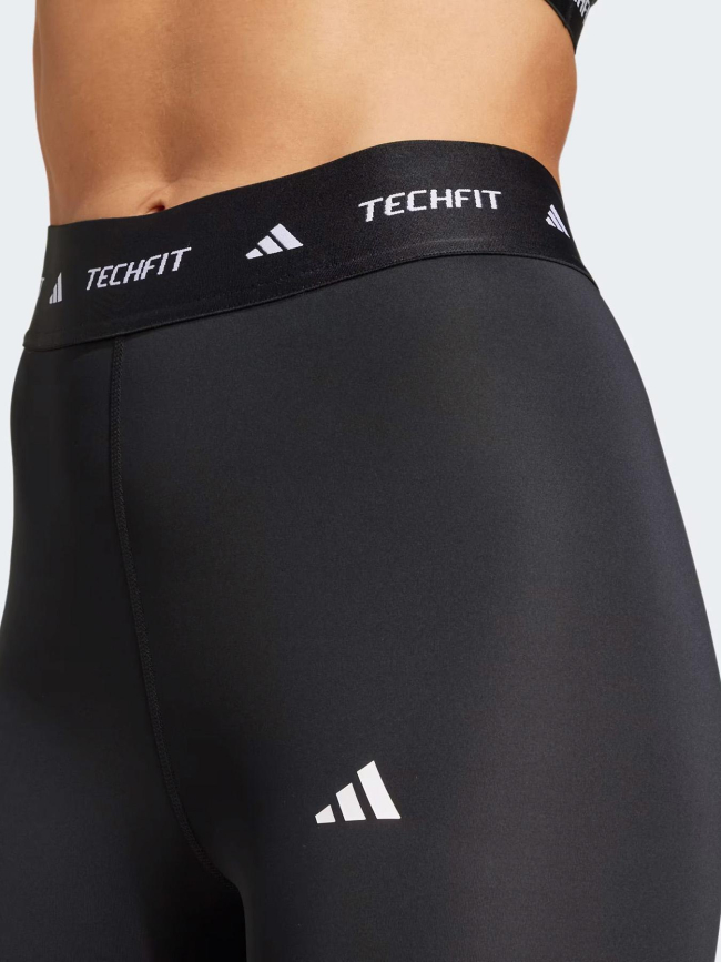 Legging de sport techfit 7/8 noir femme - Adidas