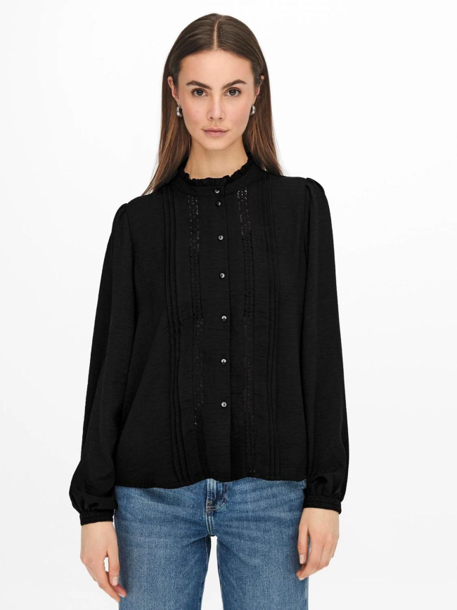 Chemise ellis à manche longue noir femme - Only