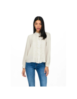 Chemise ellis à manche longue blanc femme - Only