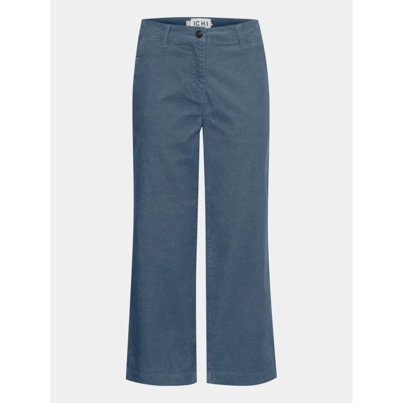 Pantalon velours ichordano bleu femme - Ichi