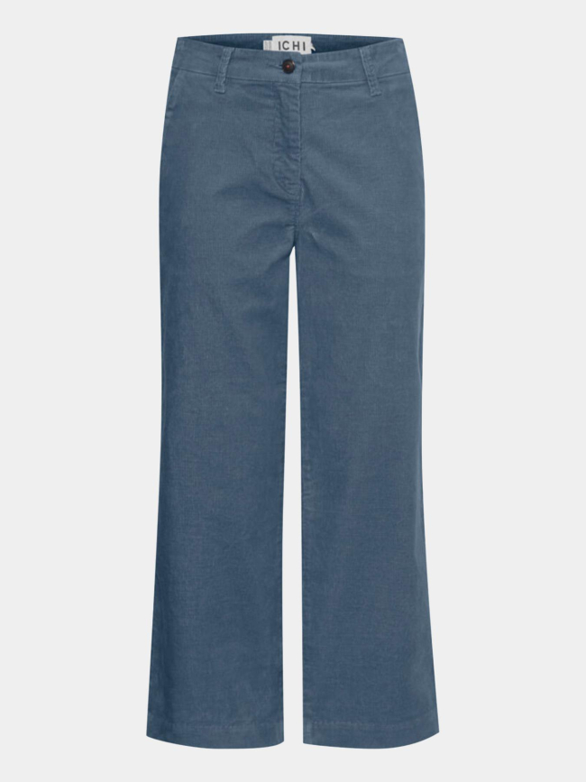 Pantalon velours ichordano bleu femme - Ichi