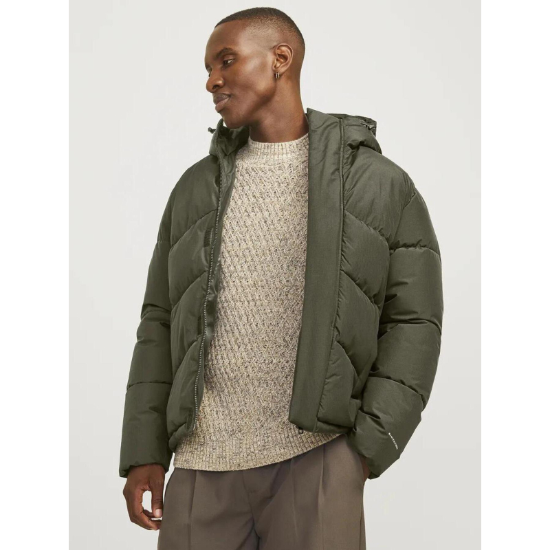 Doudoune matelassée world puffer kaki homme - Jack & Jones