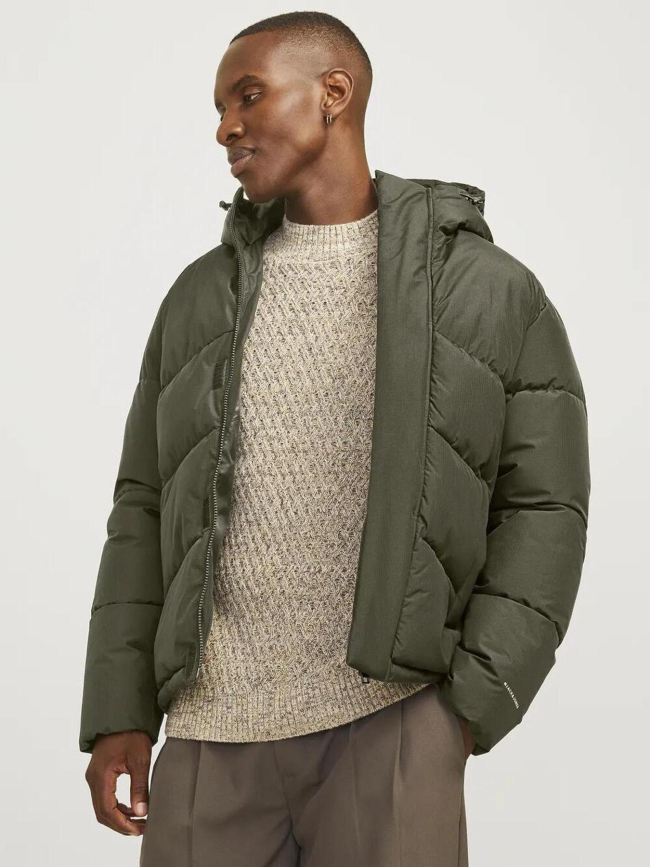 Doudoune matelassée world puffer kaki homme - Jack & Jones