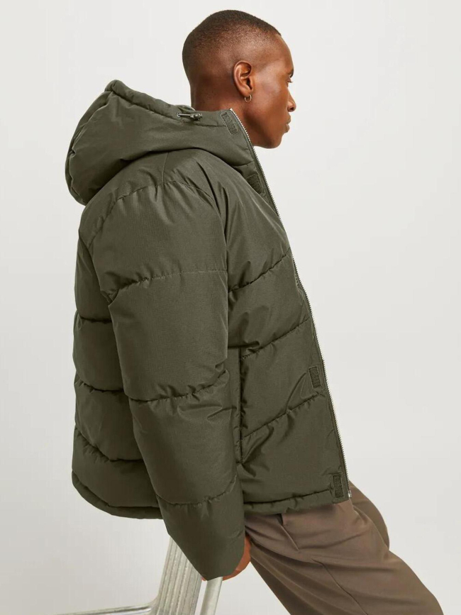 Doudoune matelassée world puffer kaki homme - Jack & Jones