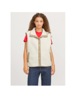 Veste polaire sans manches jxnellie beige femme - JJXX