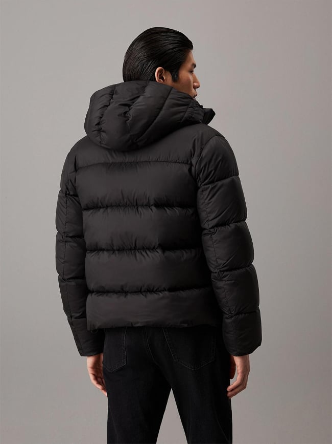 Doudoune  à capuche quilt puffer noir homme - Calvin Klein