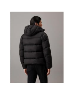 Doudoune  à capuche quilt puffer noir homme - Calvin Klein