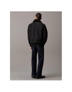 Veste sherpa aviateur noir homme - Calvin Klein Jeans