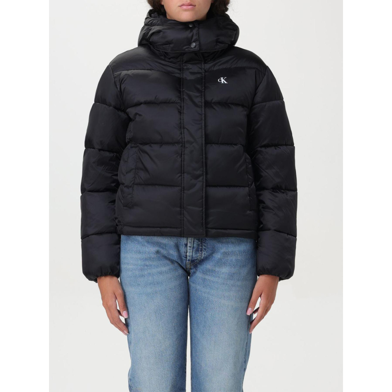 Doudoune shiny monologo puffer noir femme - Calvin Klein Jeans