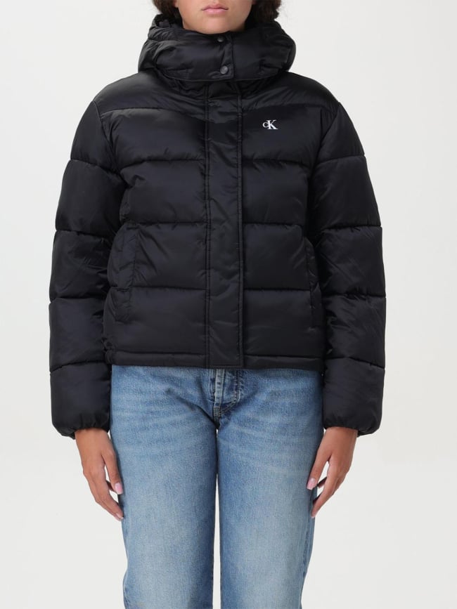 Doudoune shiny monologo puffer noir femme - Calvin Klein Jeans