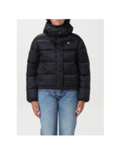 Doudoune shiny monologo puffer noir femme - Calvin Klein Jeans