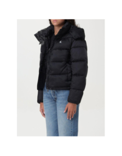 Doudoune shiny monologo puffer noir femme - Calvin Klein Jeans