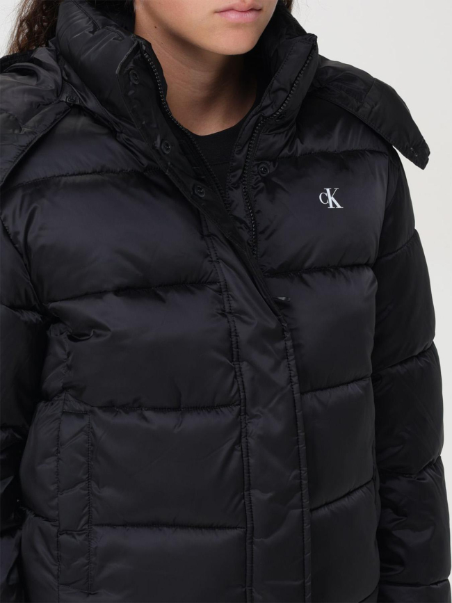 Doudoune shiny monologo puffer noir femme - Calvin Klein Jeans