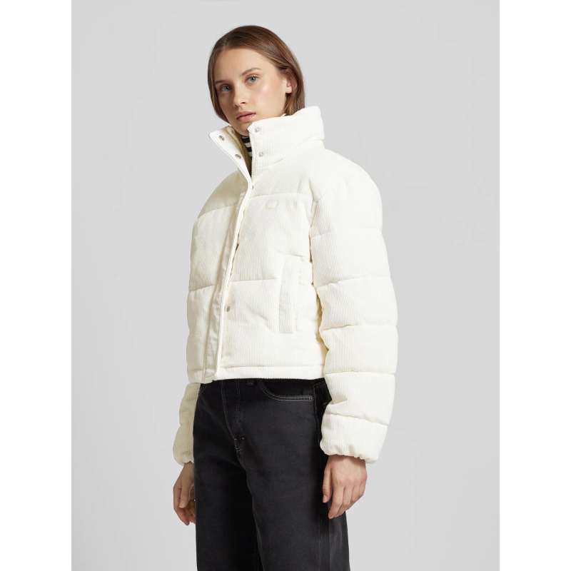 Veste doudoune en velours côtelé blanc femme - Calvin Klein