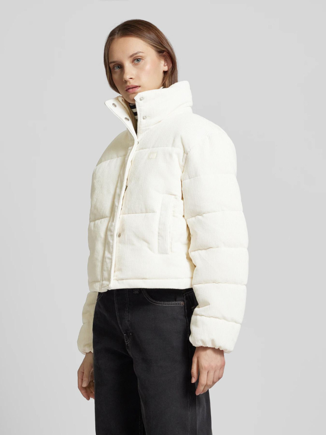 Veste doudoune en velours côtelé blanc femme - Calvin Klein