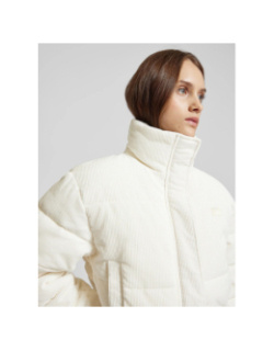 Veste doudoune en velours côtelé blanc femme - Calvin Klein