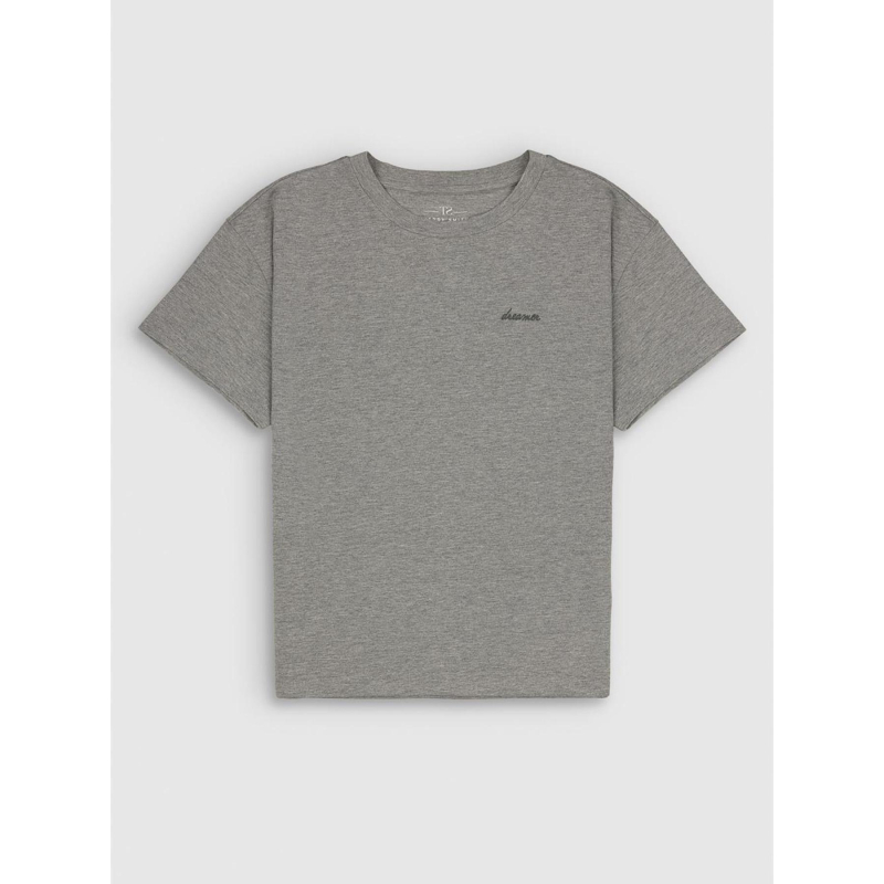 T-shirt en jersey avec fils métallisés gris femme - Teddy Smith