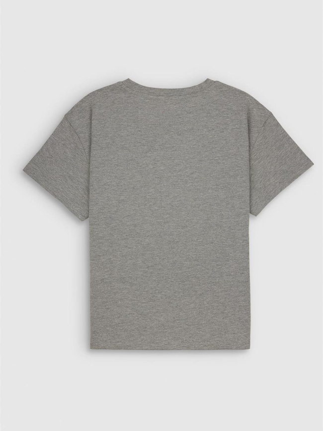 T-shirt en jersey avec fils métallisés gris femme - Teddy Smith