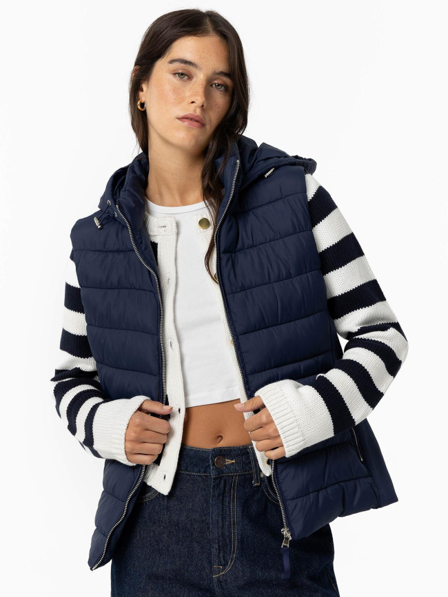 Doudoune sans manche eve 4 bleu marine femme - Tiffosi