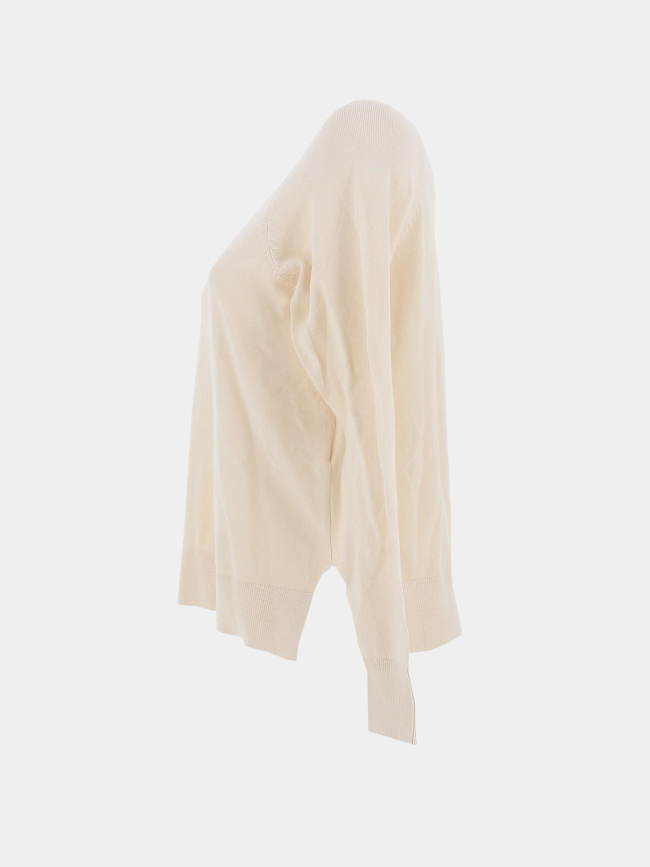 Pull uni théa 2 sable blanc femme - Tiffosi