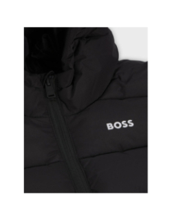 Doudoune à capuche regular fit noir ado - Boss