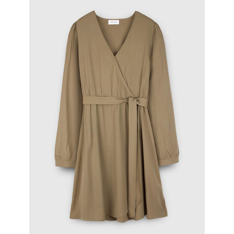 Robe cache-cœur r-lauralie turbulence kaki femme - Teddy Smith