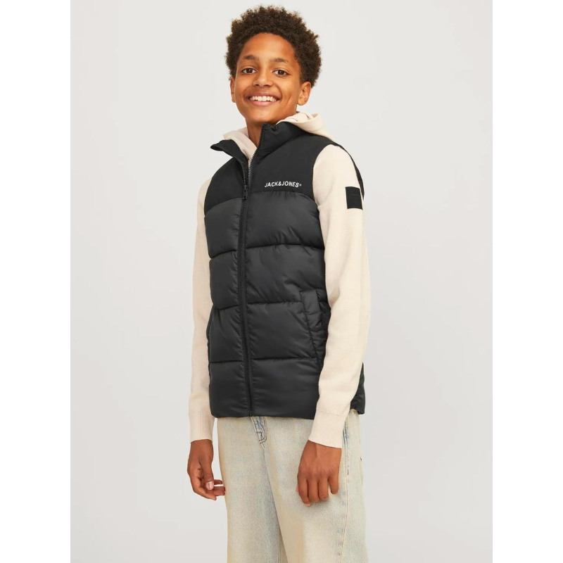 Doudoune sans manche moon noir garçon - Jack & Jones