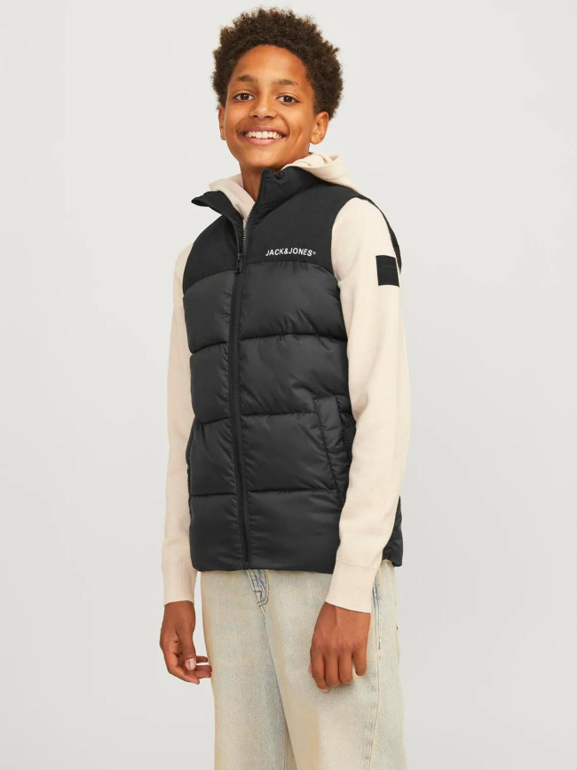 Doudoune sans manche moon noir garçon - Jack & Jones