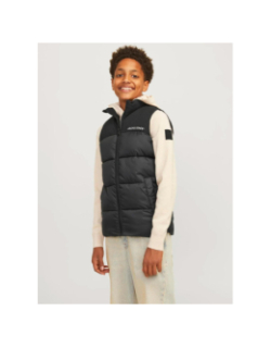 Doudoune sans manche moon noir garçon - Jack & Jones