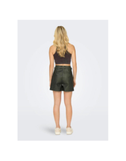 Short simili cuir heidi kaki femme - Only