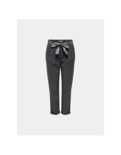 Pantalon à carreaux rita ceinture pailletée gris femme - Only